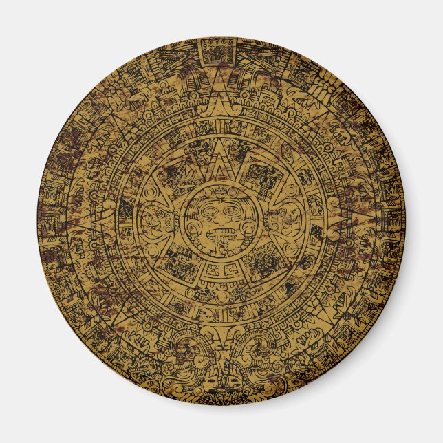 Aztec Sun Stone Calendar Magnet (Vorne)