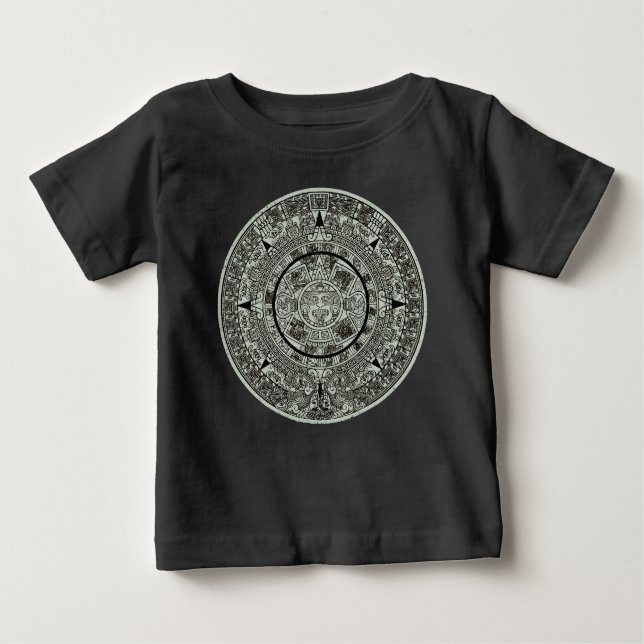 Aztec Sun Stone Maya Kalender 1 Baby T-shirt (Vorderseite)