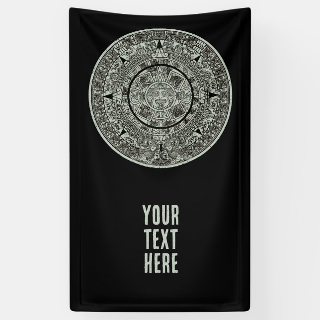 Aztec Sun Stone Maya Kalender 1 Banner (Vertikal)