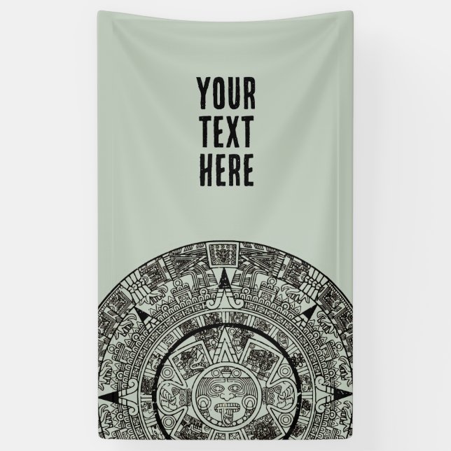 Aztec Sun Stone Maya Kalender 1 Banner (Vertikal)