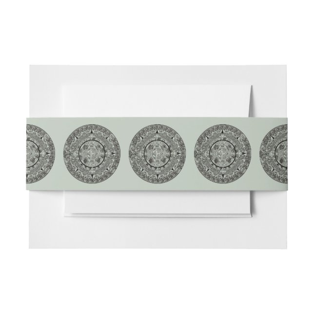 Aztec Sun Stone Maya Kalender 1 Einladungsbanderole (Vorderseite Beispiel)