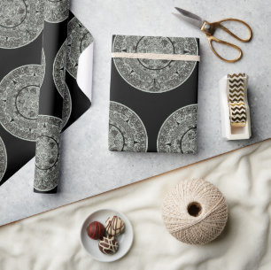 Aztec Sun Stone Maya Kalender 1 Geschenkpapier