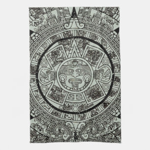 Aztec Sun Stone Maya Kalender 1 Geschirrtuch
