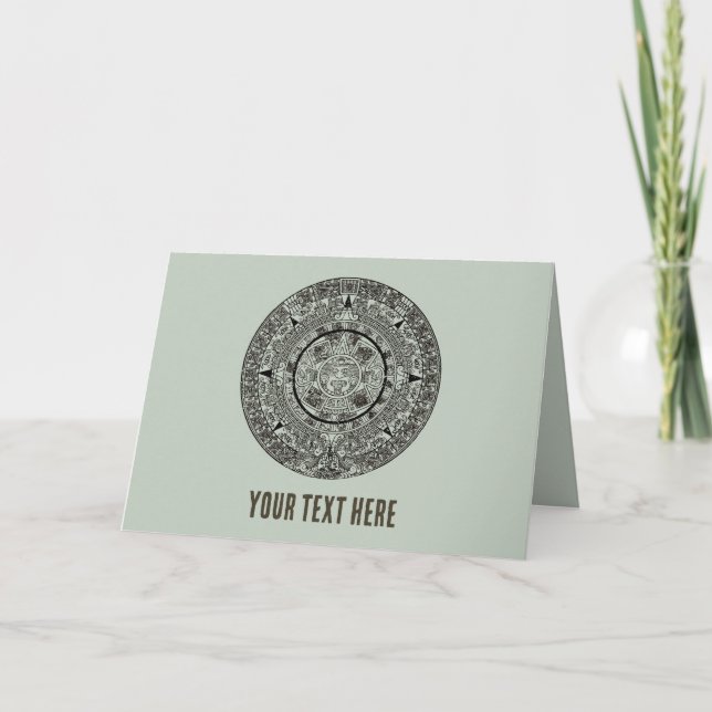 Aztec Sun Stone Maya Kalender 1 Karte (Vorderseite)