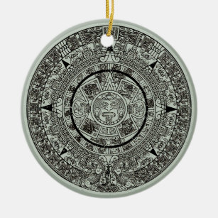 Aztec Sun Stone Maya Kalender 1 Keramik Ornament