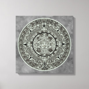 Aztec Sun Stone Maya Kalender 1 Leinwanddruck