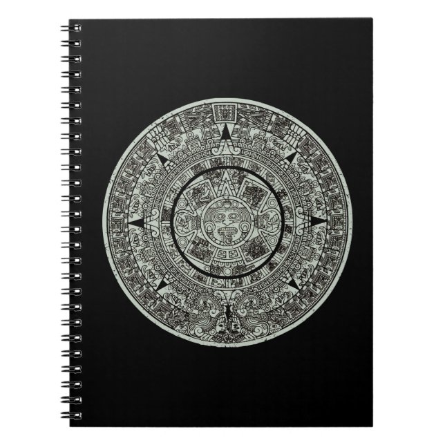 Aztec Sun Stone Maya Kalender 1 Notizblock (Vorderseite)