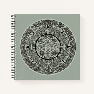 Aztec Sun Stone Maya Kalender 1 Notizbuch