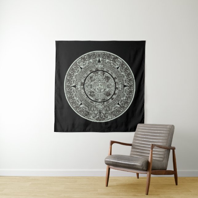 Aztec Sun Stone Maya Kalender 1 Wandteppich (Beispiel)