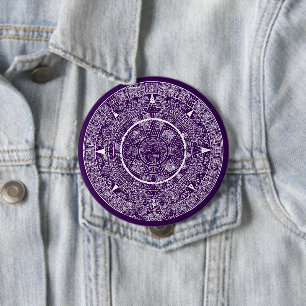 Aztec Sun Stone Maya Kalender 3 Button