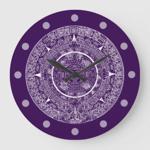 Aztec Sun Stone Maya Kalender 3 Große Wanduhr