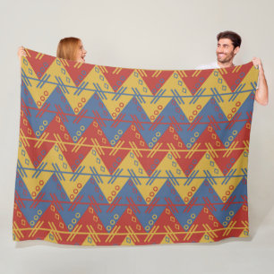 AZTEC TEXTILE FABRIC PATTERN FLEECEDECKE