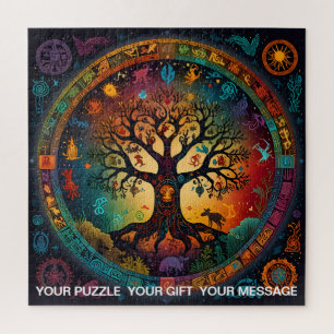 Aztec Tree of Life Abstrakt Medium Mix
