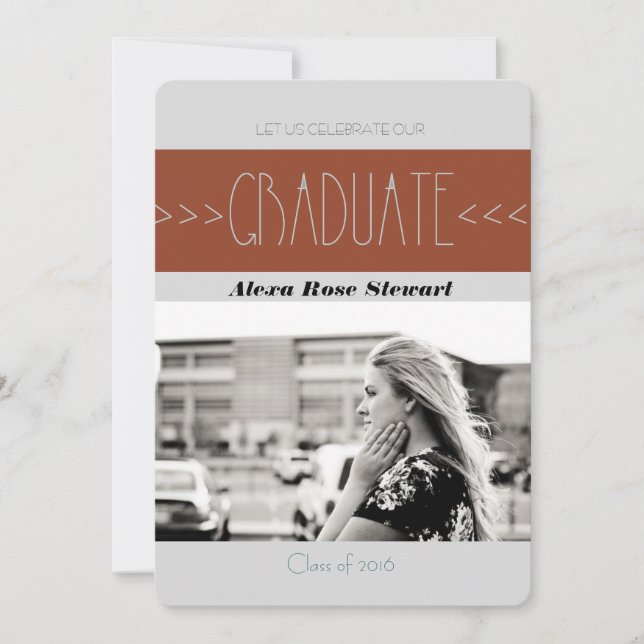 Aztec Trendy Graduation Party | Ankündigung (Vorderseite)