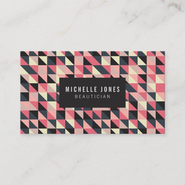 Aztec Triangle Stylist Business Cards Visitenkarte (Vorderseite)