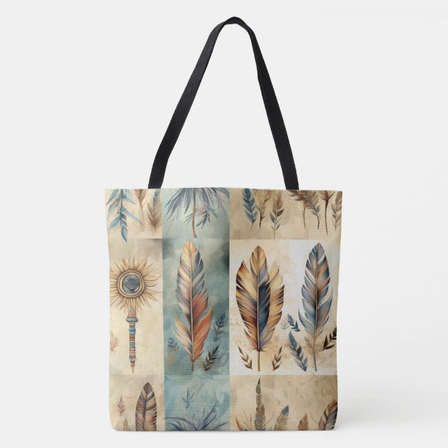 Aztec Tribal Feathers Medicinal Stick Tasche (Vorderseite)