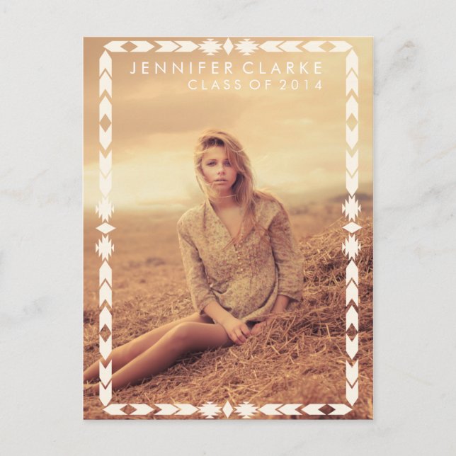 AZTEC TRIBAL GRAD | INVITATION DE LA FÊTE DE DIPLÔ (Devant)