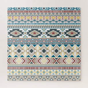 Aztec Tribal Motifs: Geometrisches Nahtloses Desig