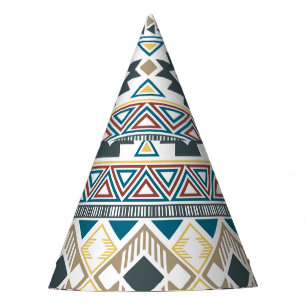 Aztec Tribal Motifs: Geometrisches Nahtloses Desig Partyhütchen