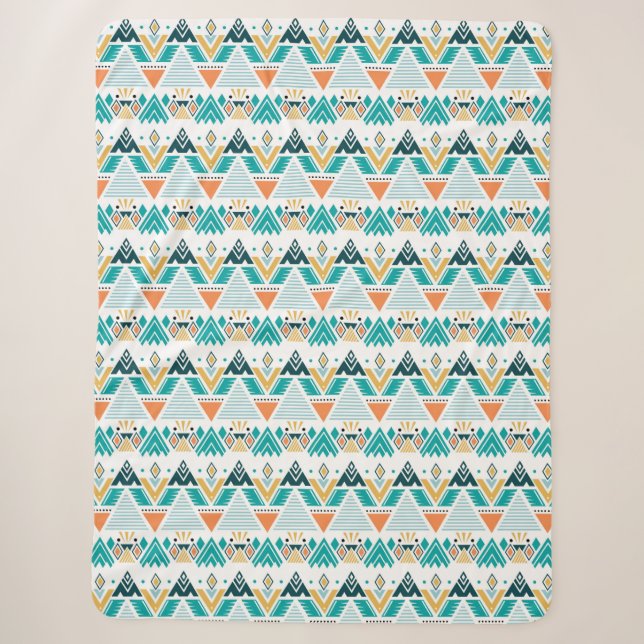 Aztec Tribal Muster Sherpadecke (Vorderseite)