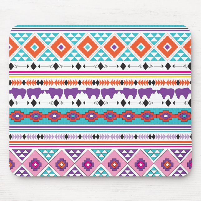 Aztec Tribal-Mustergrafik Mousepad (Vorne)