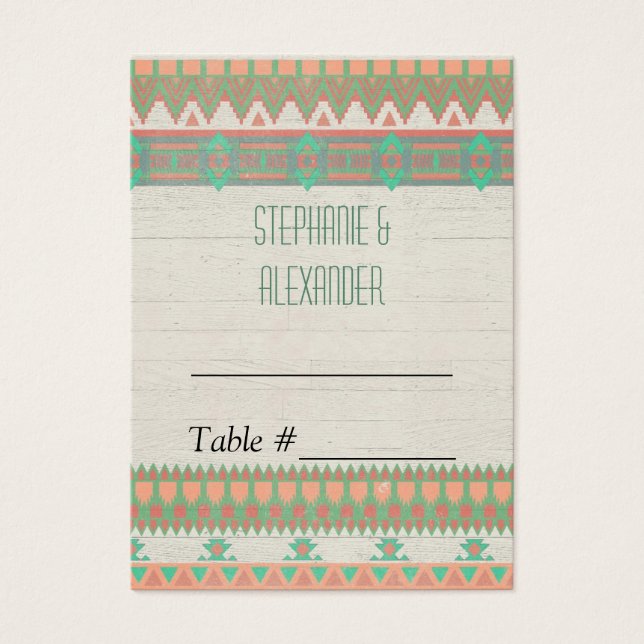 Aztec Tribal Native Pastel Peach/Aqua (Vorderseite)