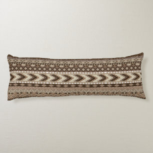 Aztec Tribal Print Neutral Browns Beige Taupe Seitenschläferkissen