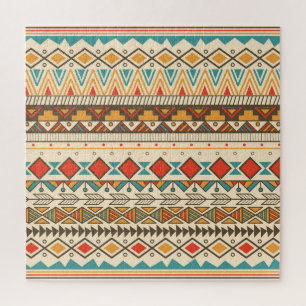Aztec Tribal Striped Vintag Illustration