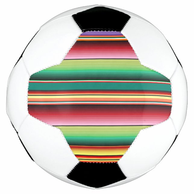 Aztec Tribal Traditionelle Textilfarben Linie m Fußball (Vorderseite)