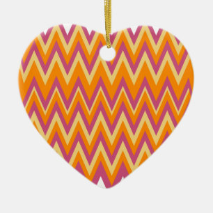 Aztec Tribal ZigZag Keramik Ornament