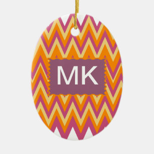 Aztec Tribal ZigZag Keramikornament