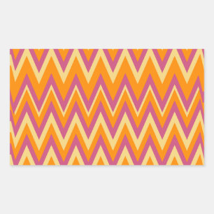 Aztec Tribal ZigZag Rechteckiger Aufkleber