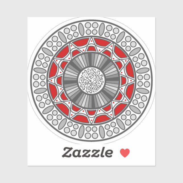 Aztec trifft Alien Contour Sticker (Blatt)