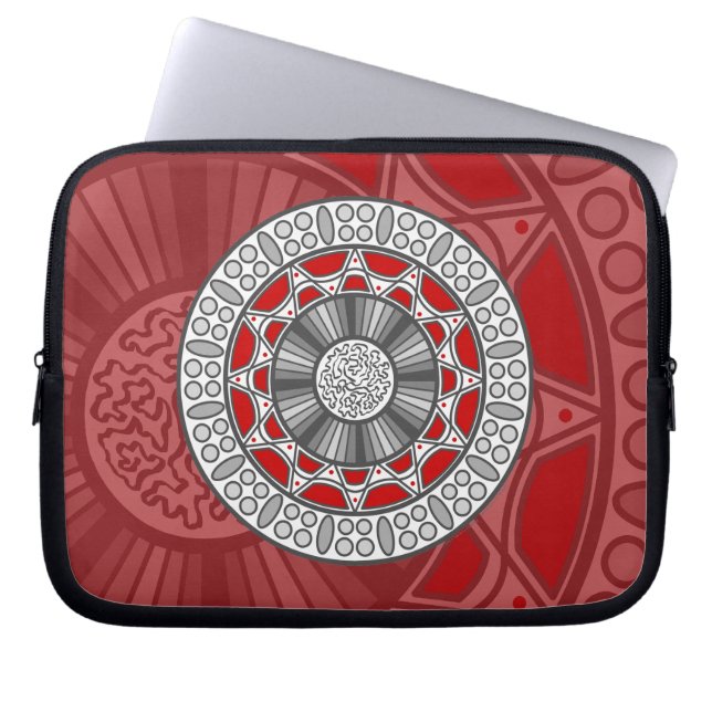 Aztec trifft Alien Laptop Case (Vorderseite)
