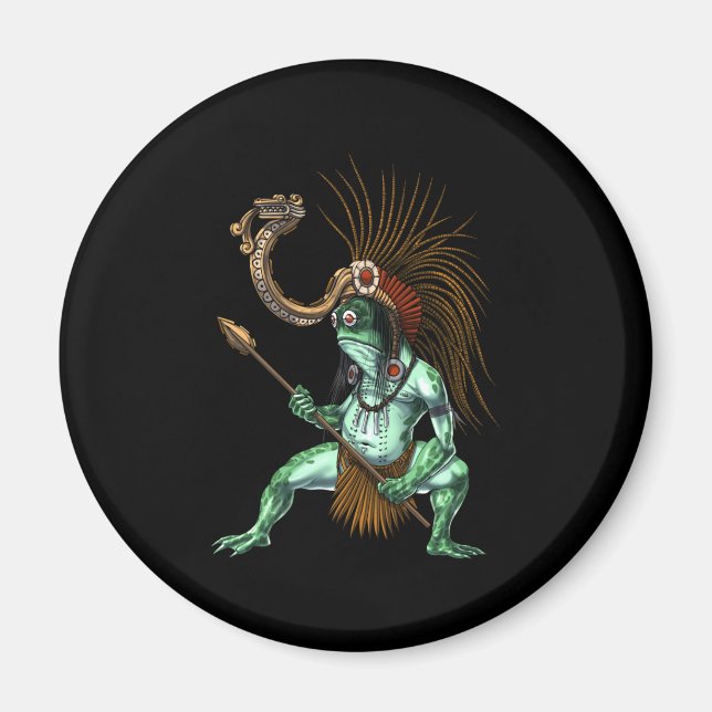 Aztec Warrior Deity Cueyatl Magnet (Vorne)
