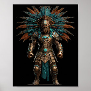 Aztec Warrior Mexican Boxing Pride Poster