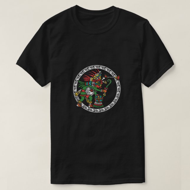 Aztec Warrior Mexico Maya Inca Kulturgeschenk T-Shirt (Design vorne)