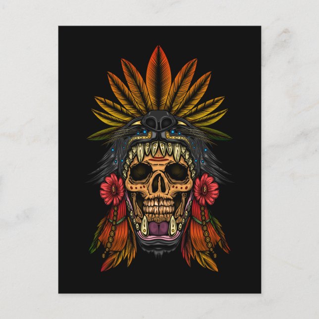 Aztec Warrior Postkarte (Vorderseite)