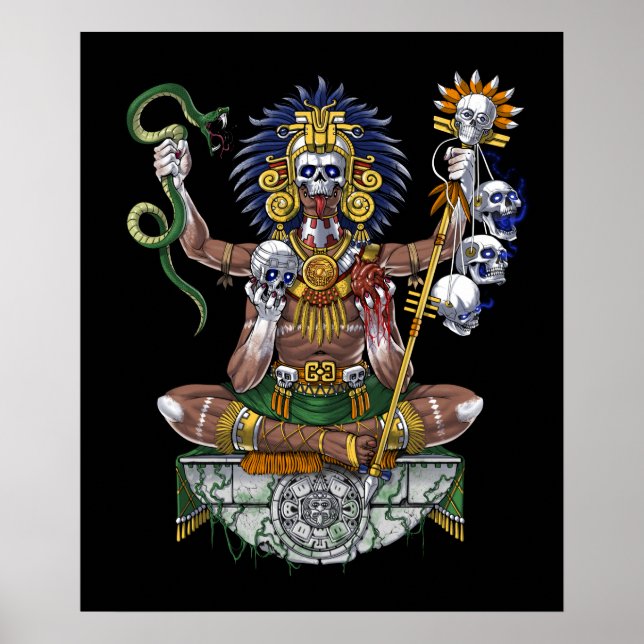 Aztec Warrior Shaman Poster (Vorne)