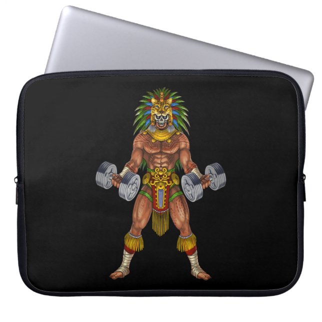 Aztec Warrior Weightlifting Laptopschutzhülle (Vorderseite)