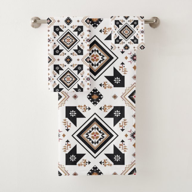 Aztec Western Pattern Badhandtuch Set (Insitu)