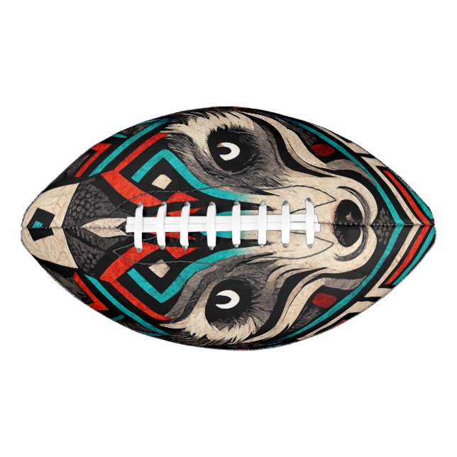 Aztec Wolf Face Football (Vorderseite)