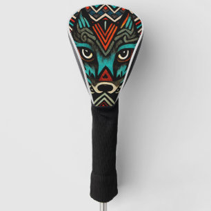 Aztec Wolf Face Golf Headcover