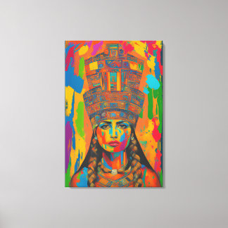 Aztec Woman Art Leinwanddruck