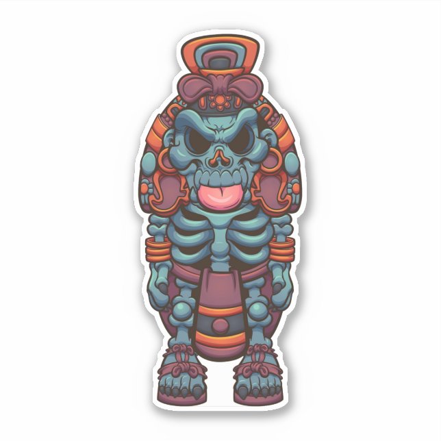 Aztec Xolotl Aufkleber (Vorderseite)