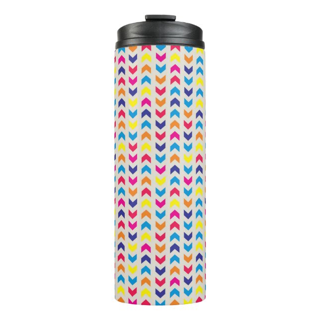 Aztec Zickzack bunt Thermosbecher (Vorderseite)