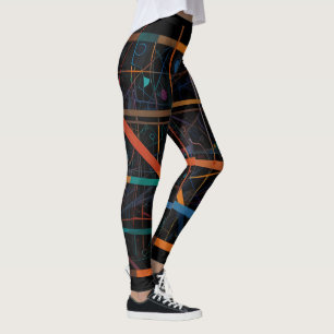 Aztec & Zodiac Line Abstraktes Mix Leggings