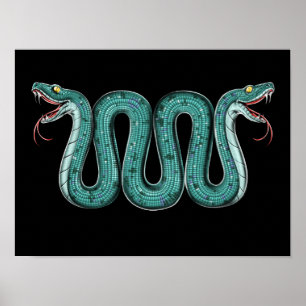 Aztec-Zweischalige Serpent Poster