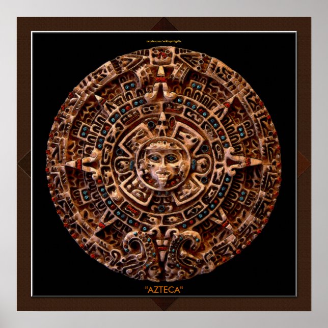 AZTECA ~ Maya - Impression d'art du calendrier sol (Devant)