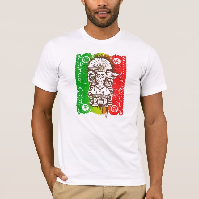 Azteca Shirtlatino-Art Camiseta T-Shirt (Vorderseite)